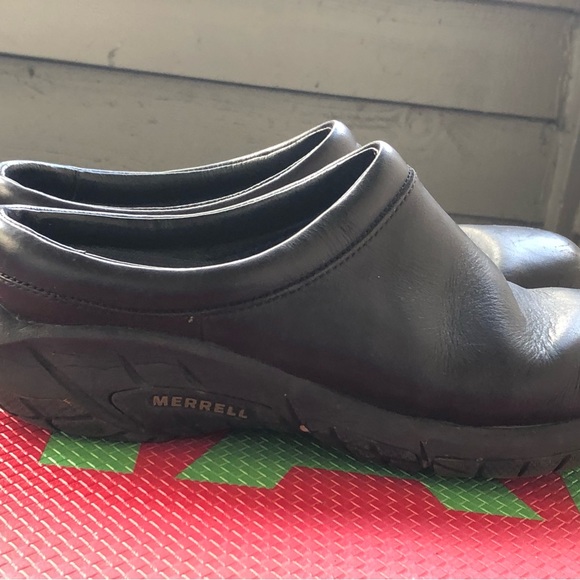 MERRELL ENCORE NOVA 2 J48510 Women’s Black Leather Mule Slip-On Shoes Sz 6.5 - Picture 5 of 10